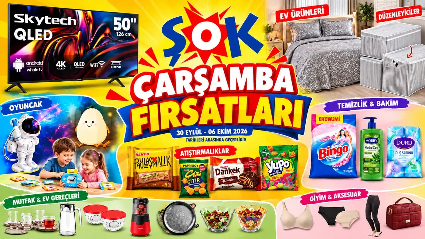 ŞOK 30 Eylül – 6 Ekim 2026 Aktüel Kataloğu kapak görseli
